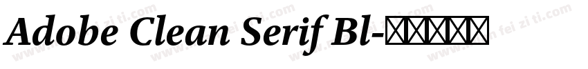 Adobe Clean Serif Bl字体转换